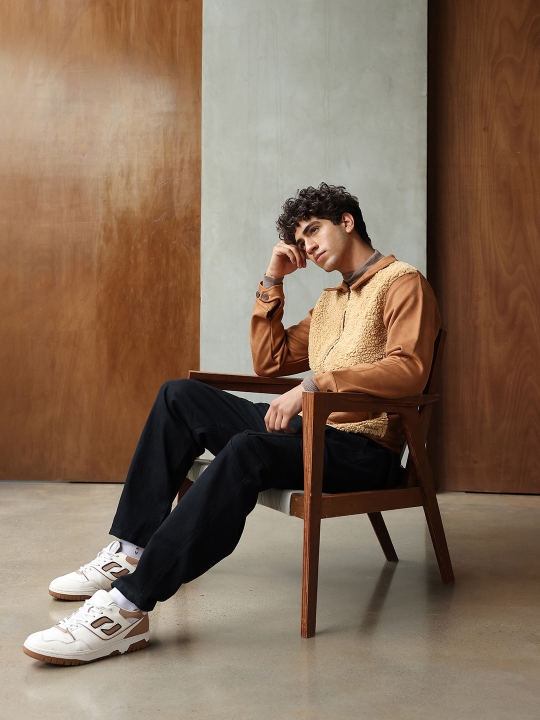 Contrast Sherpa Jacket