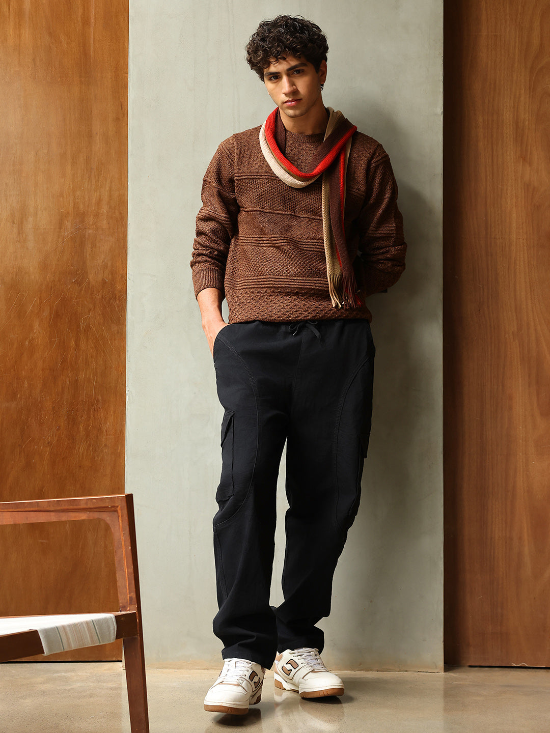 Textured-Knit Pullover Sweater