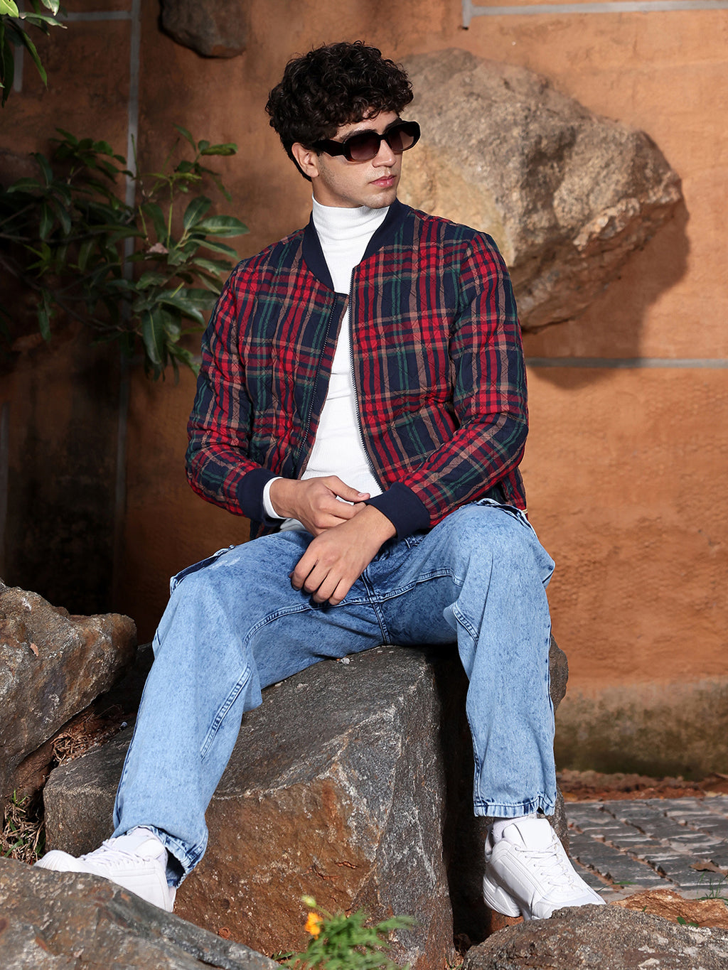 Tartan Plaid Bomber Jacket
