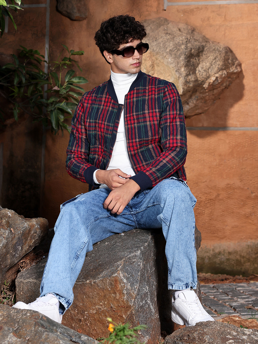 Tartan Plaid Bomber Jacket