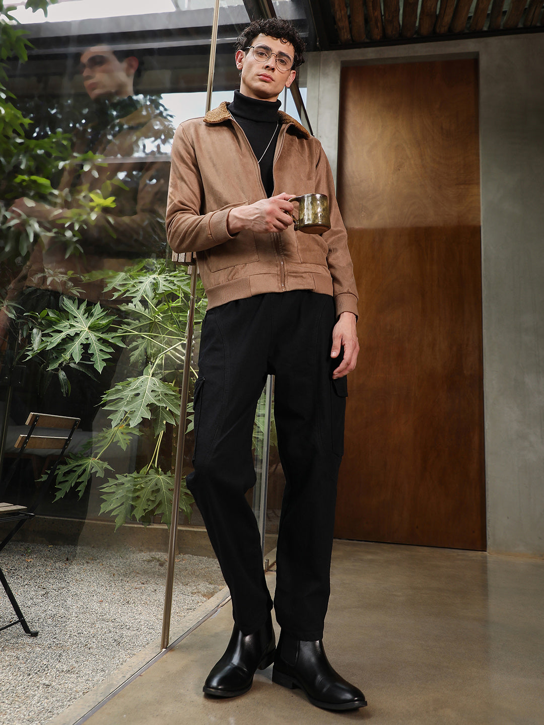 Zip-Front Jacket With Fleece Collar