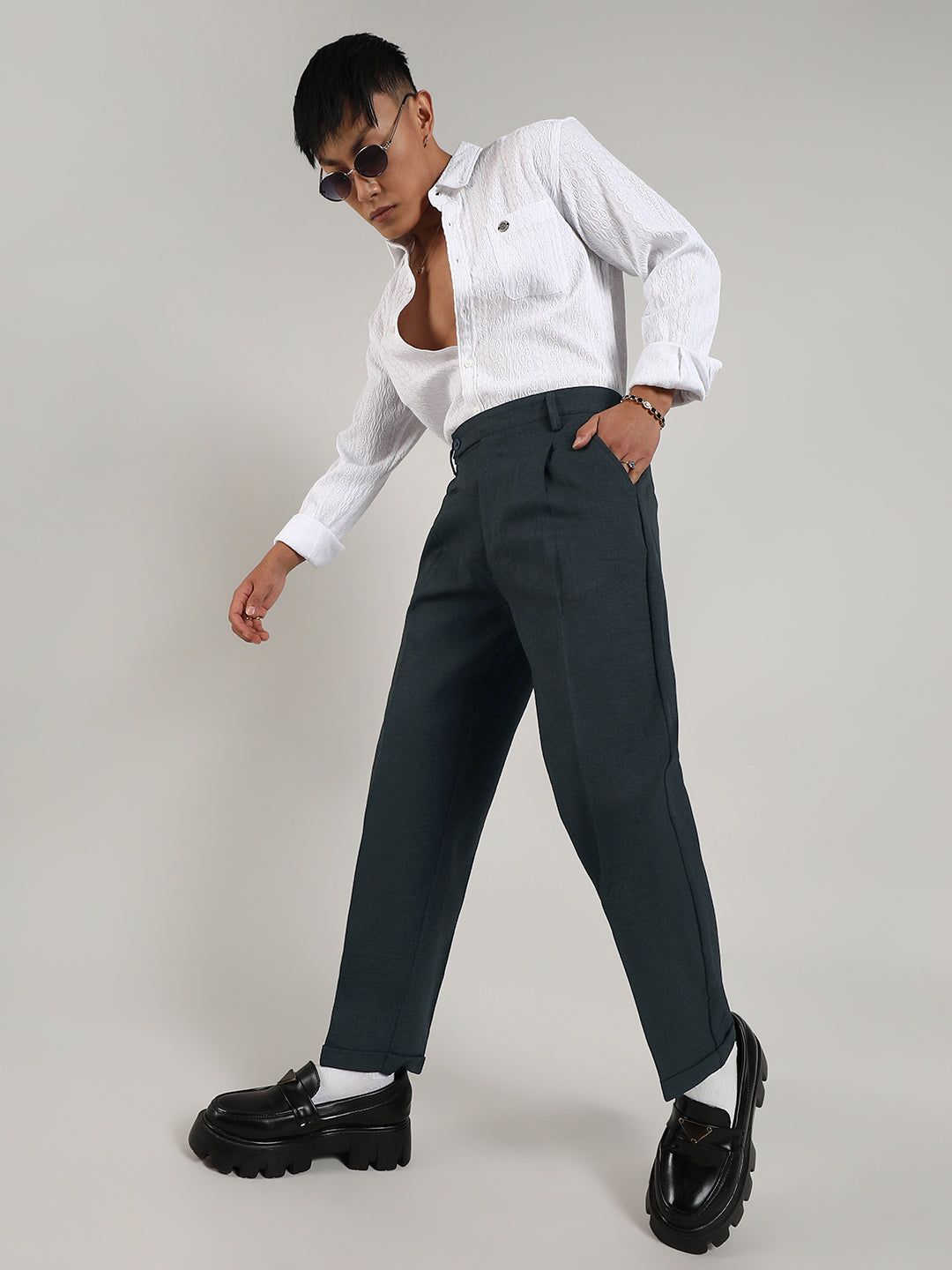 Lightweight - Tailored Linen-Blend Trousers