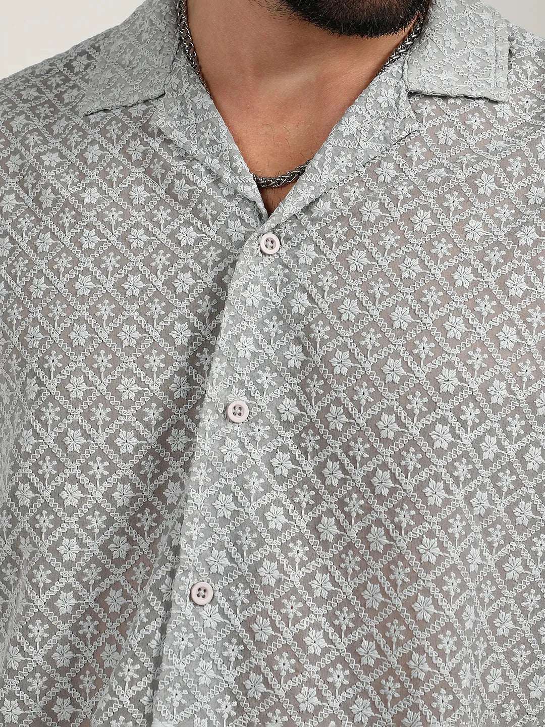 Floral Embroidered Shirt