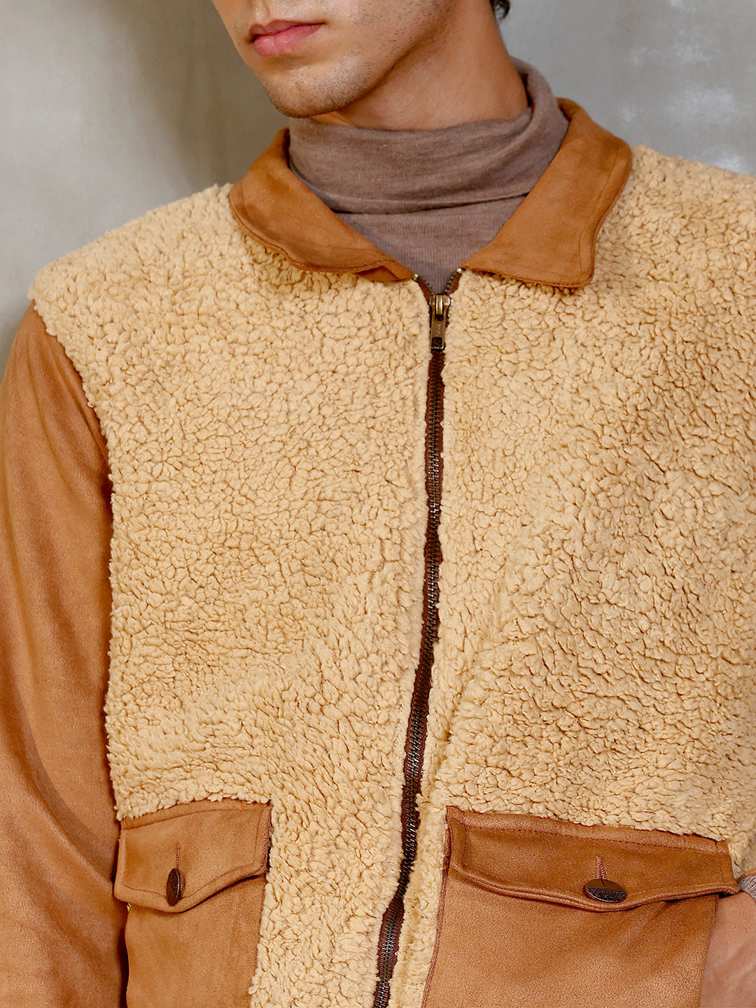 Contrast Sherpa Jacket