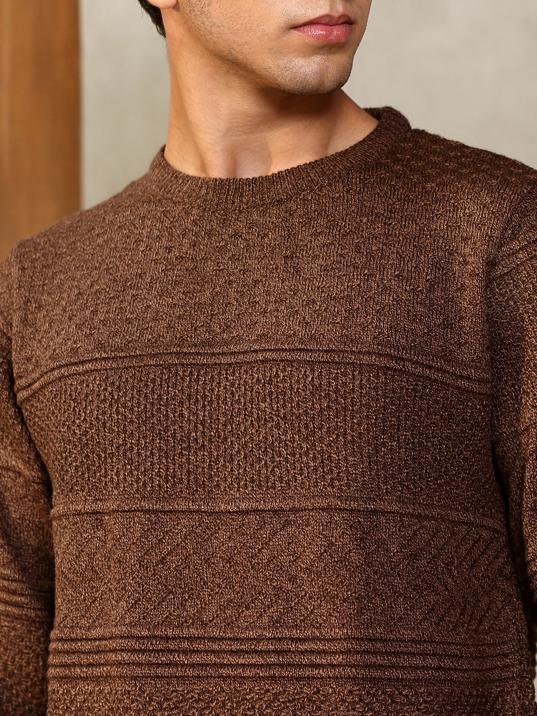 Textured-Knit Pullover Sweater