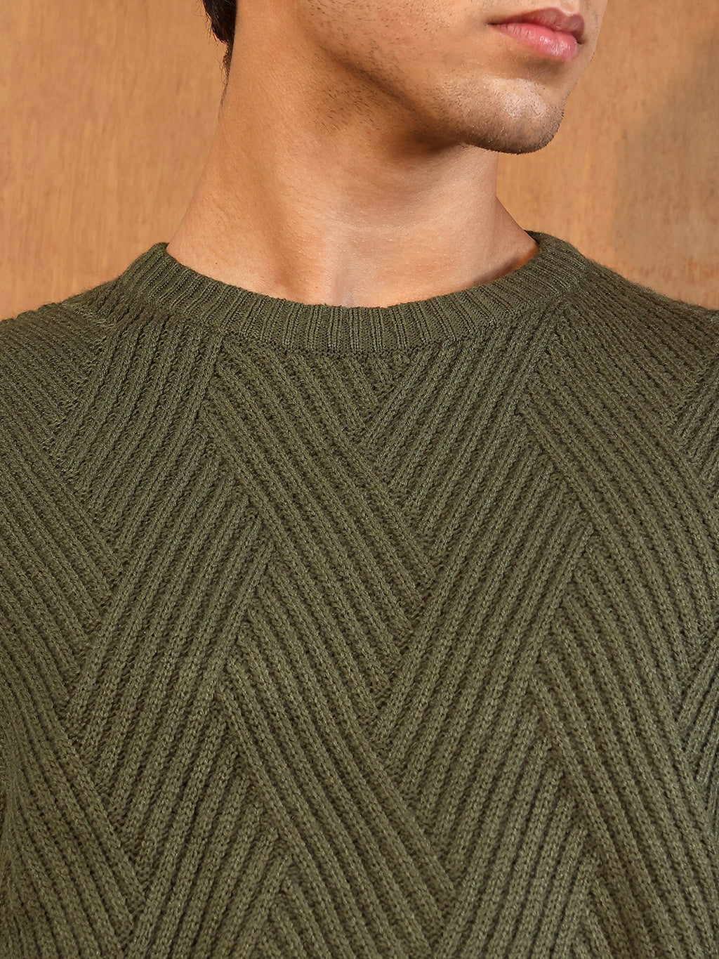 Basket-Knit Pullover Sweater