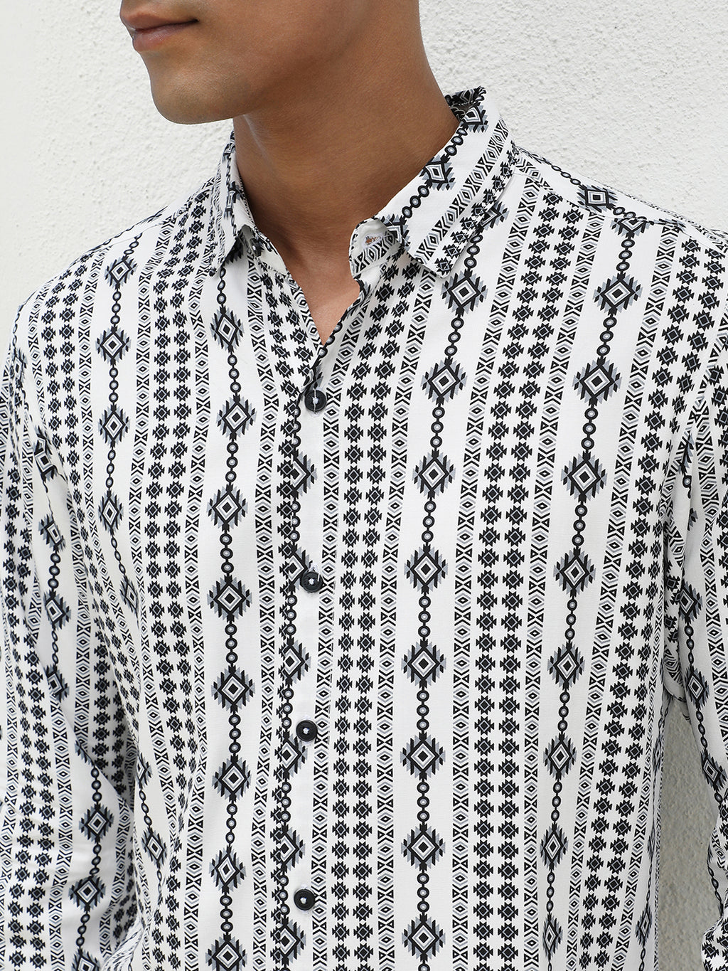Geometric Aztec Print Shirt