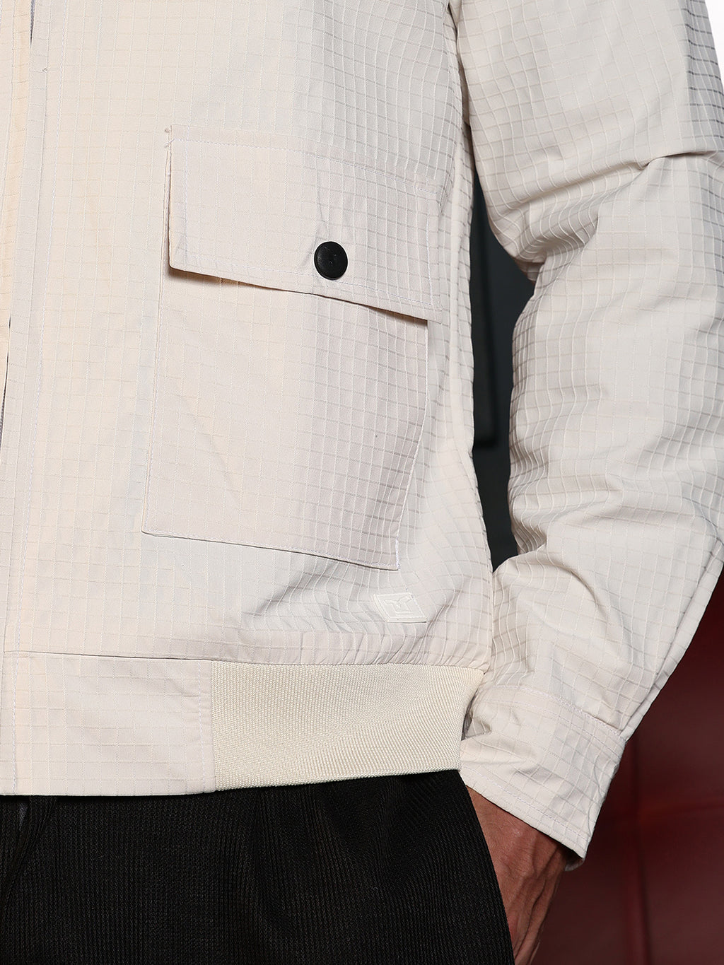 Zip-Front Knit Jacket