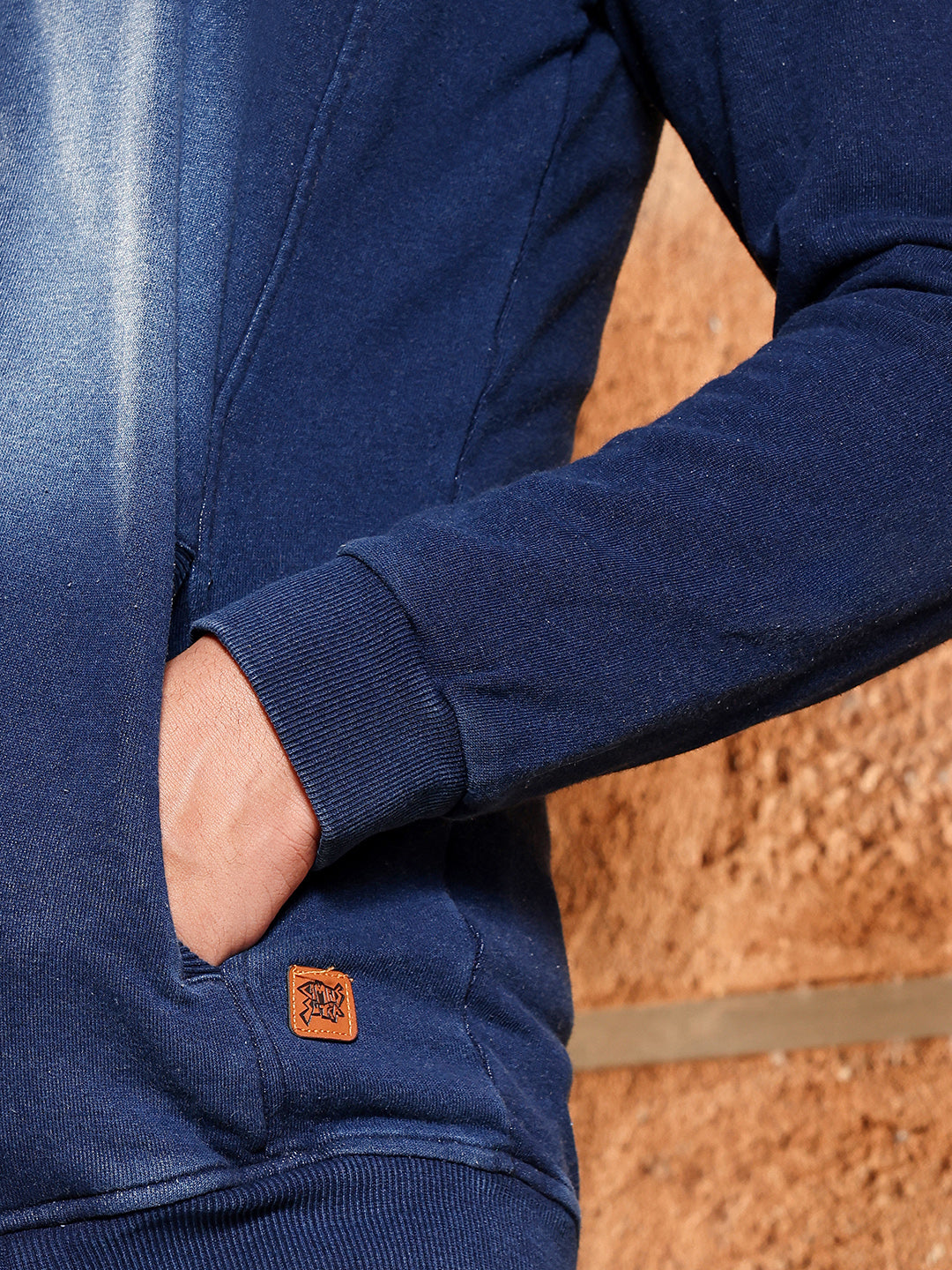 Zip-Front Dark-Wash Denim Jacket