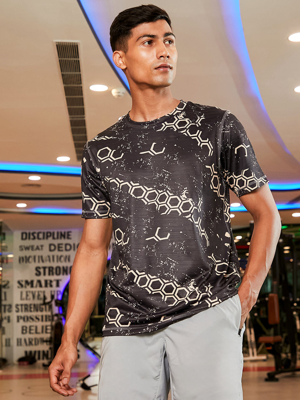 Geometric Activewear T-Shirt