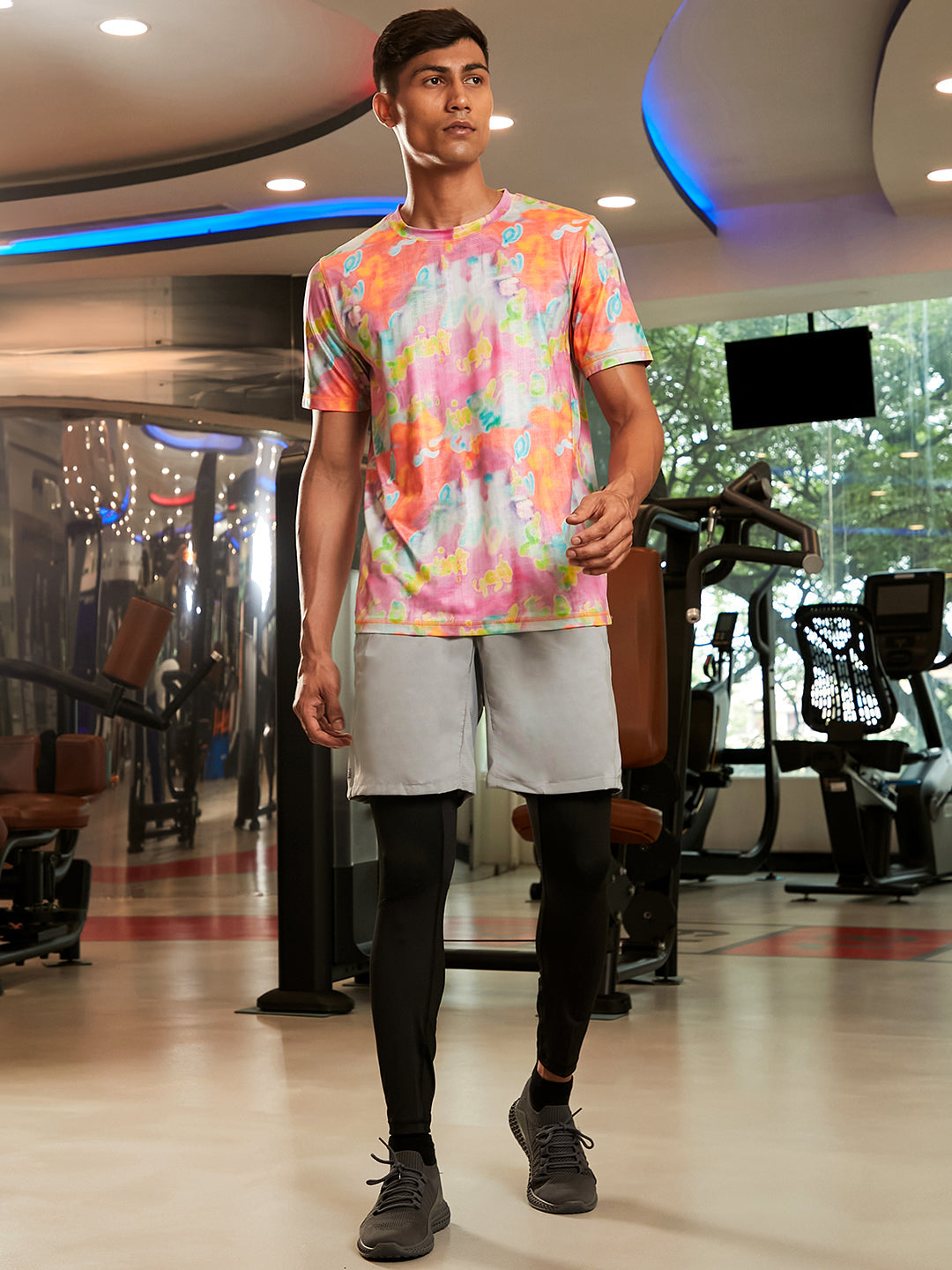 Abstract Activewear T-Shirt