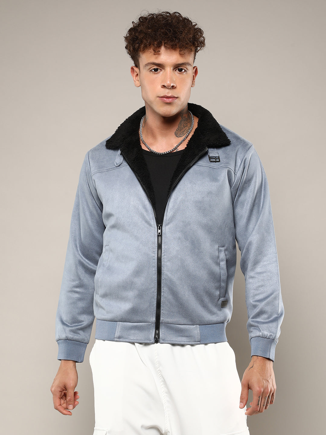 Fleece-Lined Bomber Jacket