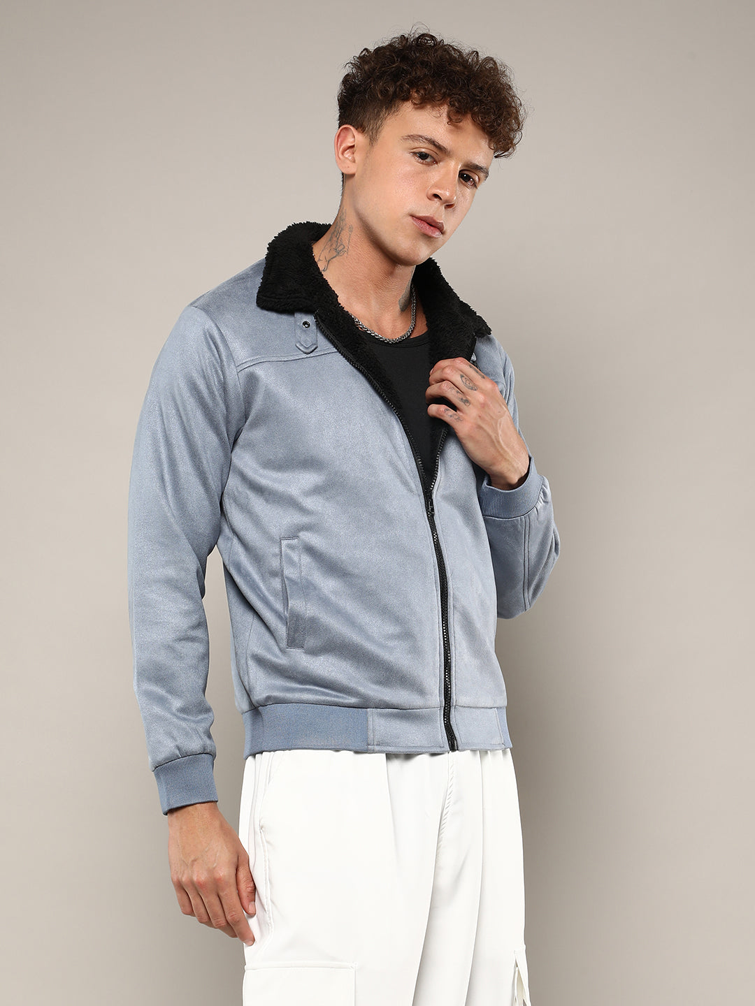 Fleece-Lined Bomber Jacket