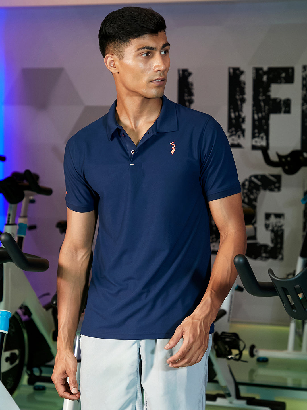 Solid Polo Activewear T-Shirt