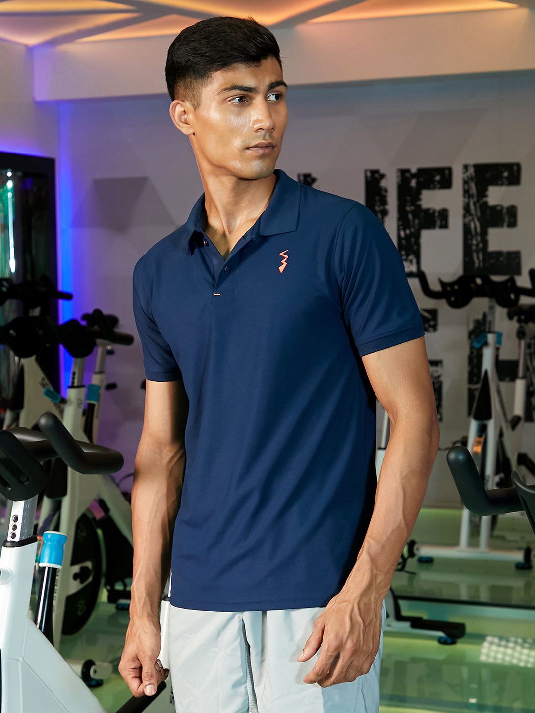 Solid Polo Activewear T-Shirt