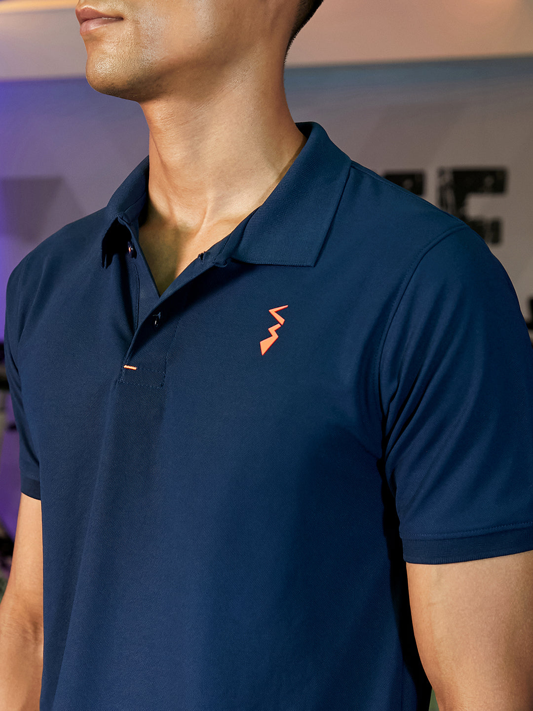 Solid Polo Activewear T-Shirt