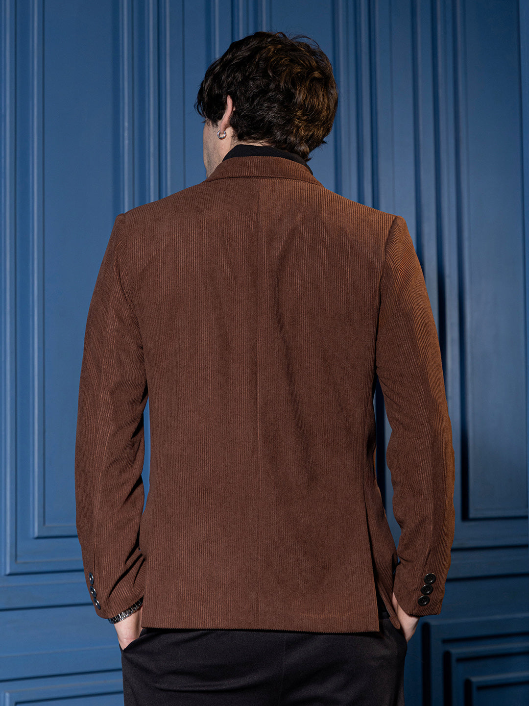 Double-Breasted Corduroy Blazer