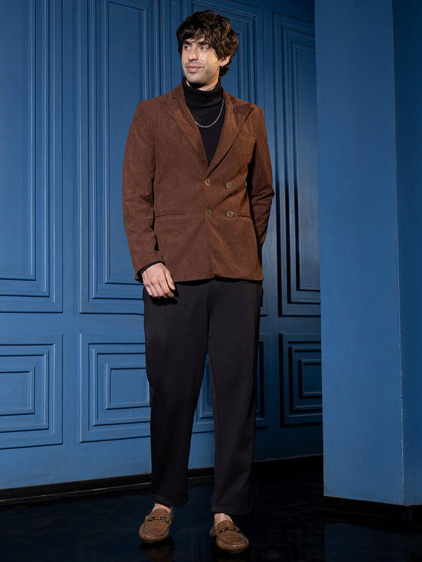 Double-Breasted Corduroy Blazer
