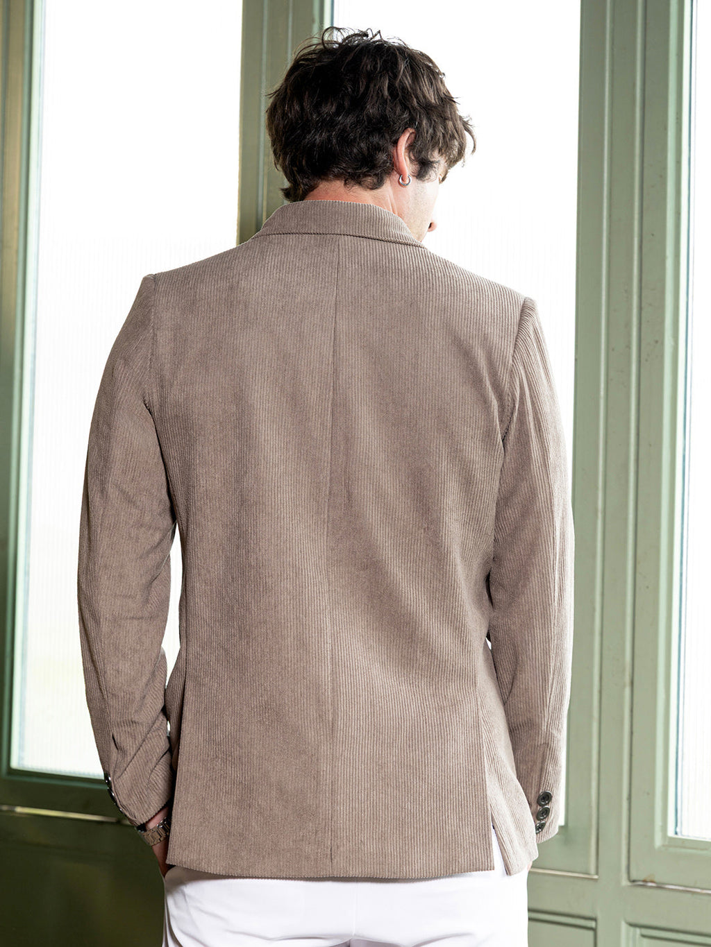 Double-Breasted Corduroy Blazer