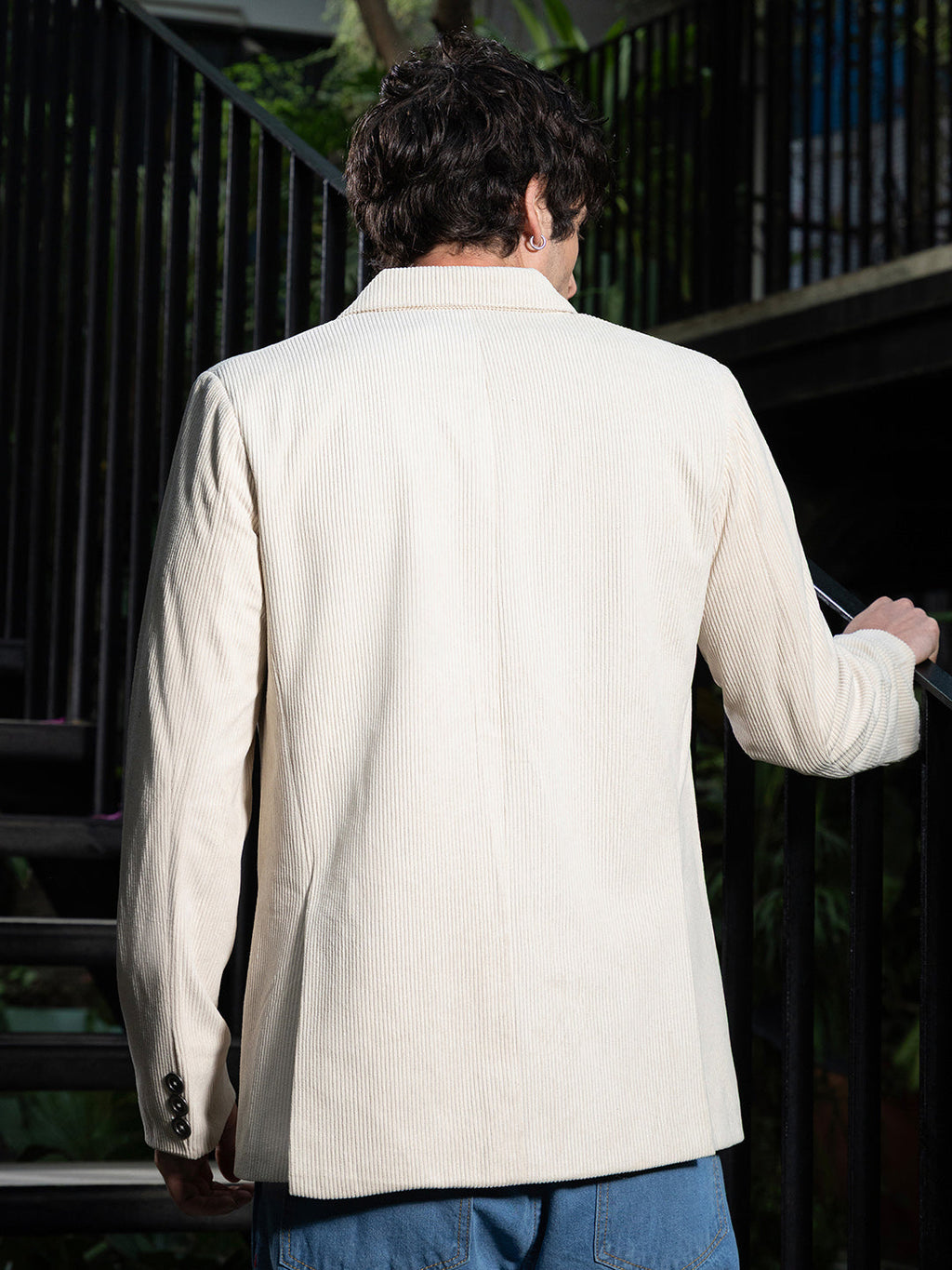 Double-Breasted Corduroy Blazer