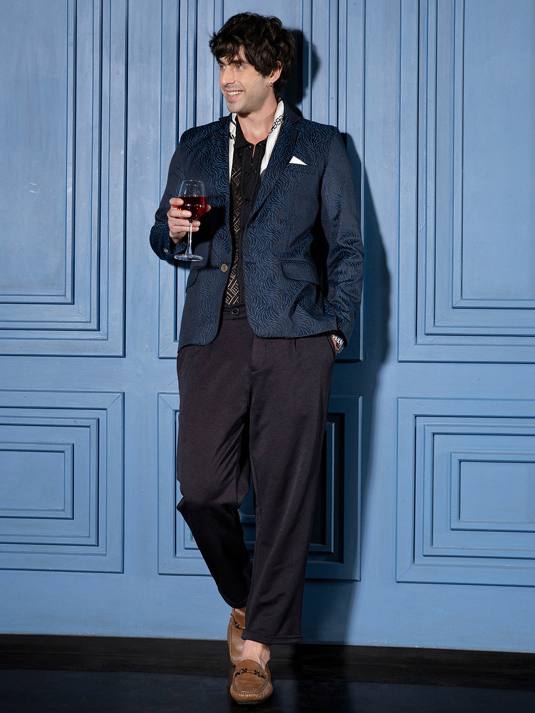 Tailored Streak Jacquard Blazer