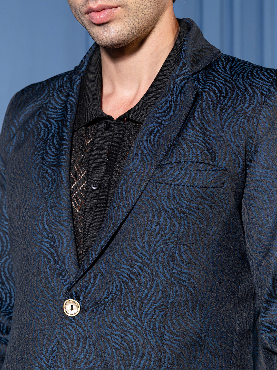 Tailored Streak Jacquard Blazer