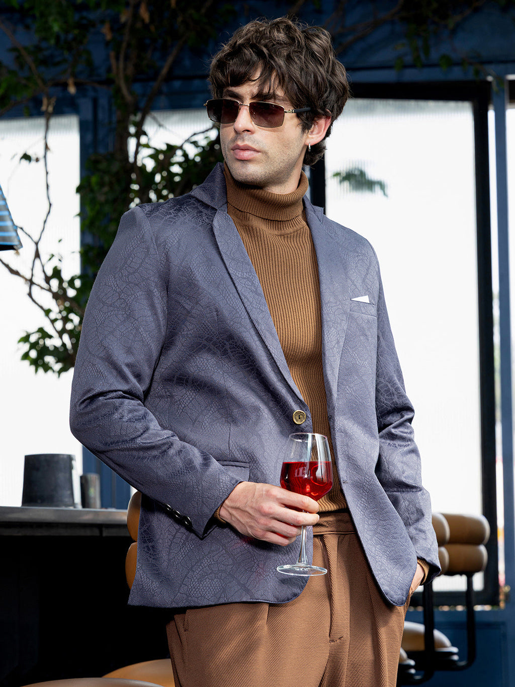 Tailored Reptilia Jacquard Blazer