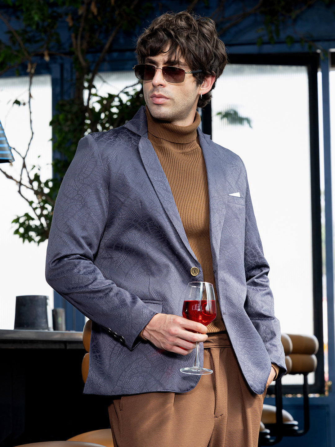 Tailored Reptilia Jacquard Blazer