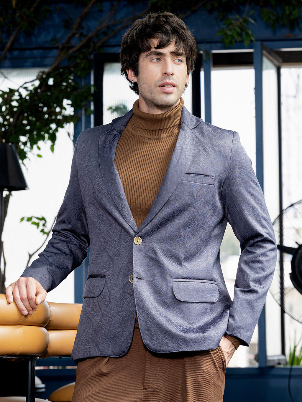 Tailored Reptilia Jacquard Blazer