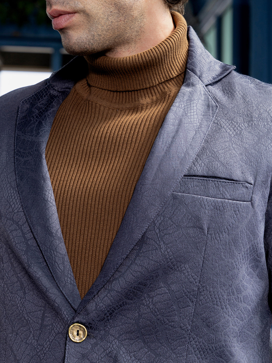 Tailored Reptilia Jacquard Blazer