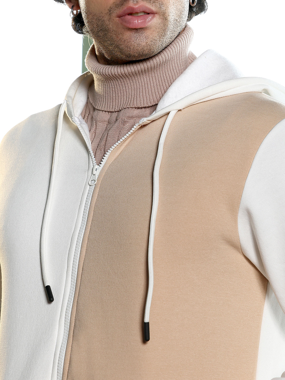 Duo-Tone Zip-Front Hoodie