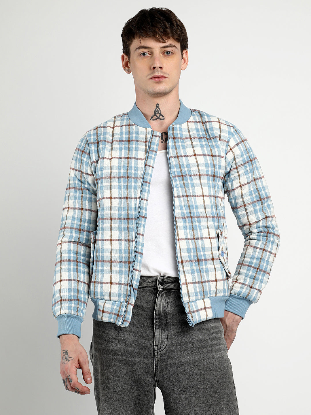 Tartan Plaid Bomber Jacket