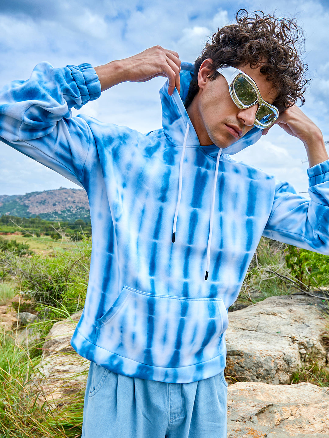 Tie Dye Oversized Hoodie With Kangaroo Pocket