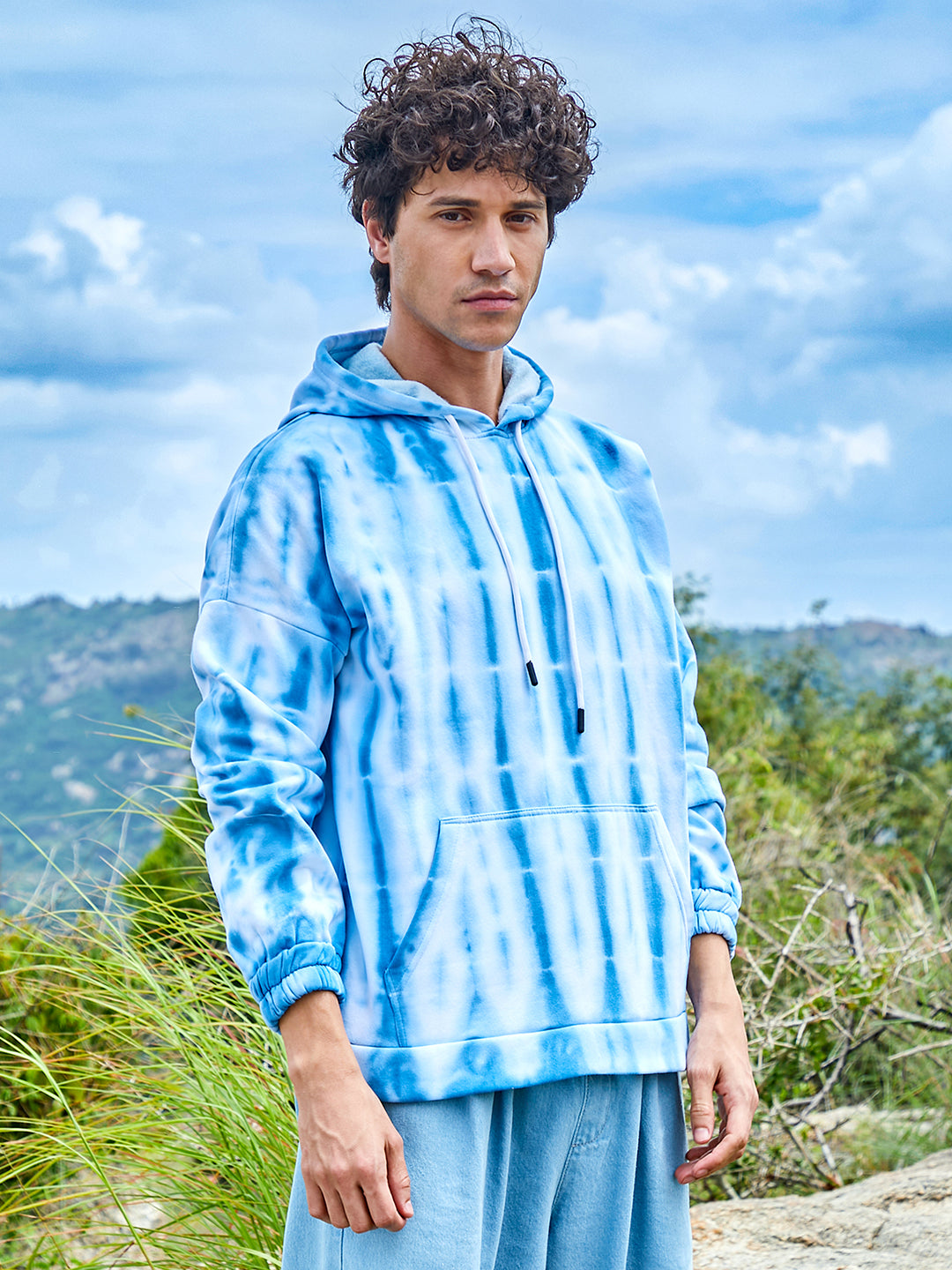 Tie Dye Oversized Hoodie With Kangaroo Pocket