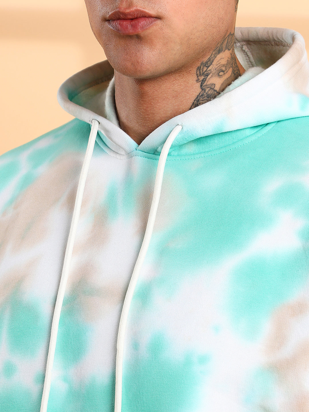 Tie-Dye Oversized Hoodie With Kangaroo Pocket