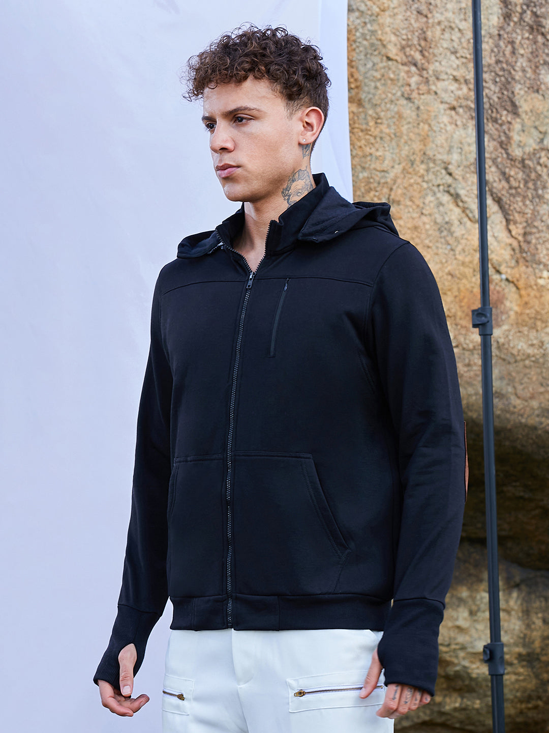 Men's Zip-Front Travel Hoodie Sweatshirt