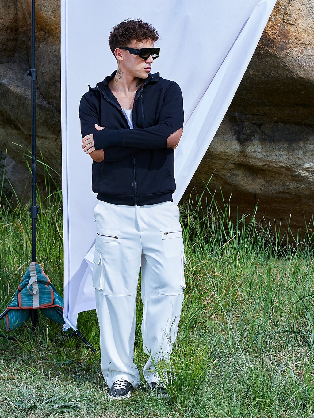 Men's Zip-Front Travel Hoodie Sweatshirt