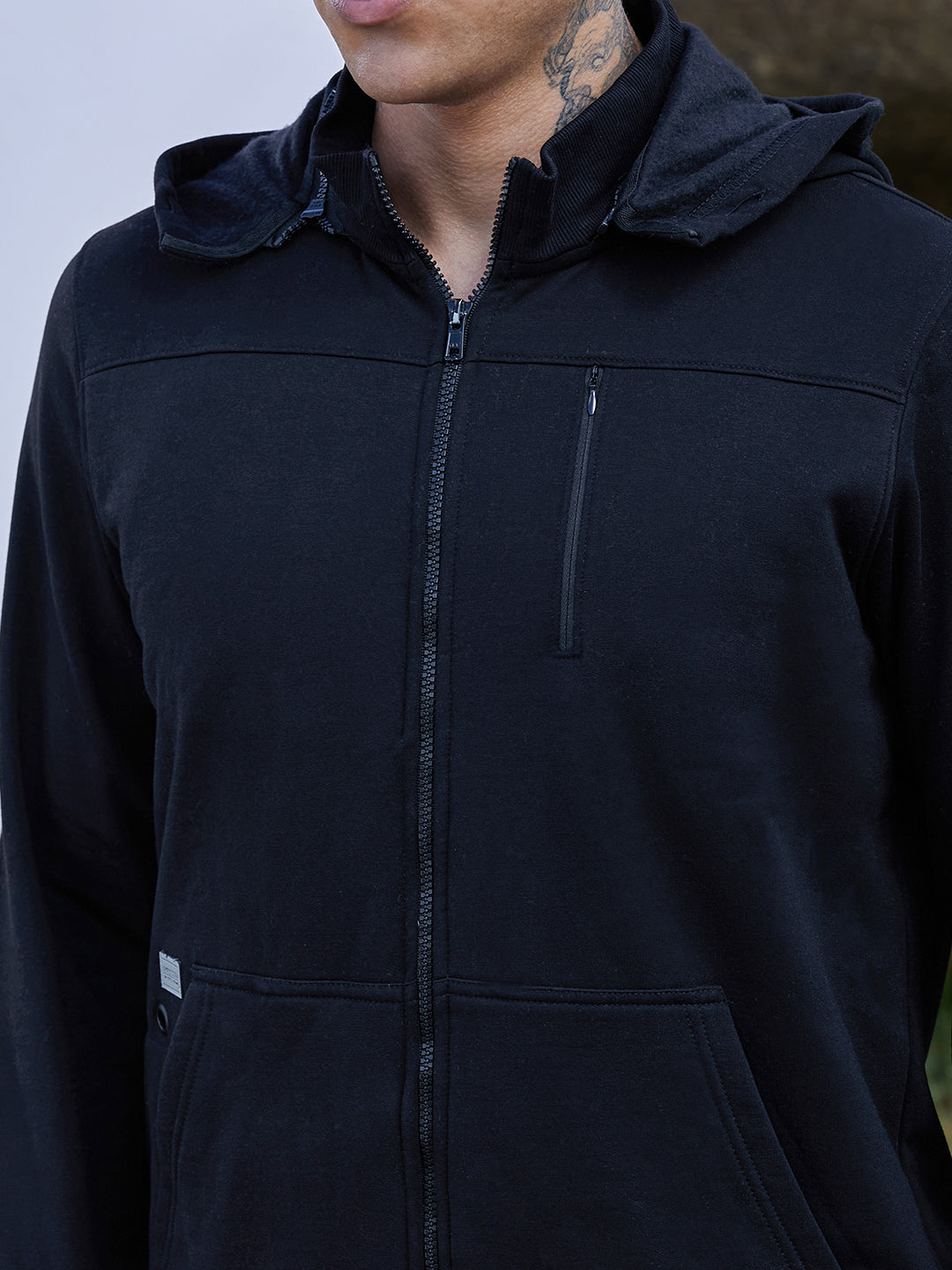 Men's Zip-Front Travel Hoodie Sweatshirt