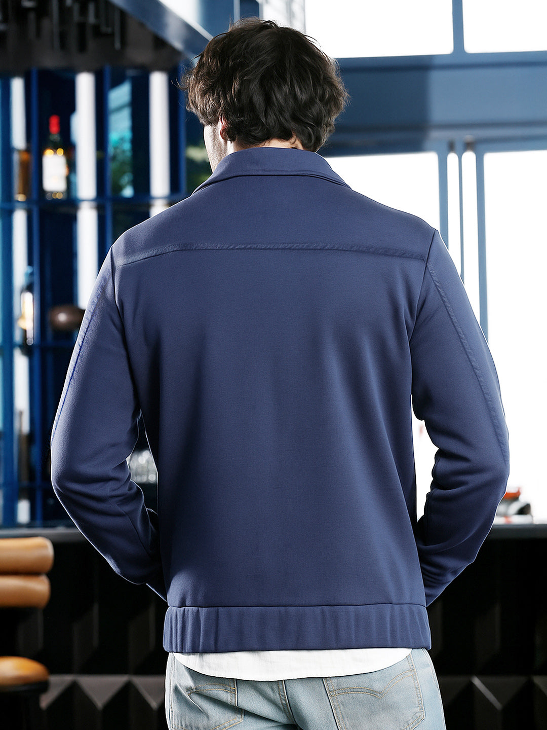 Zip-Front Knit Jacket