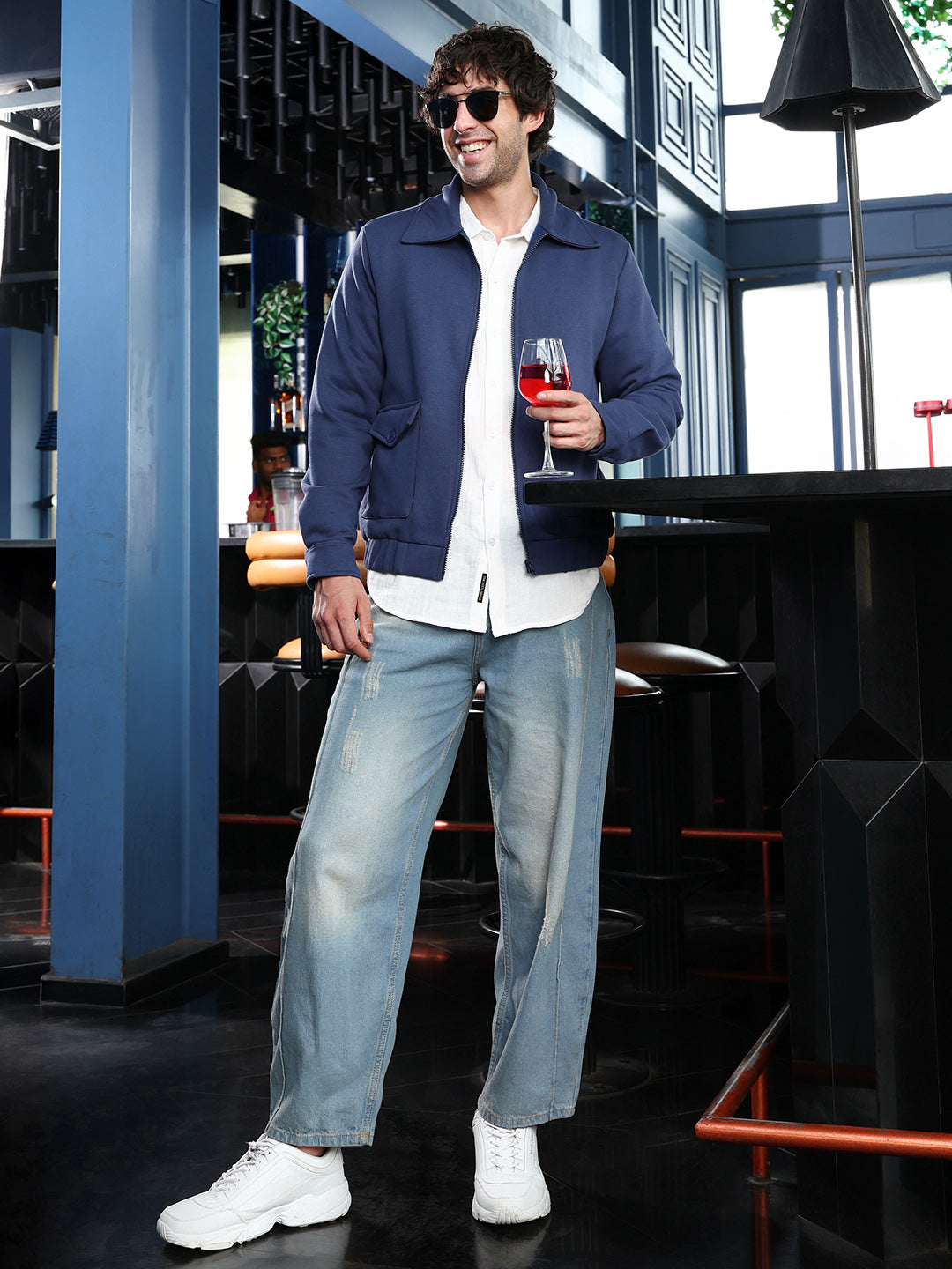 Zip-Front Knit Jacket