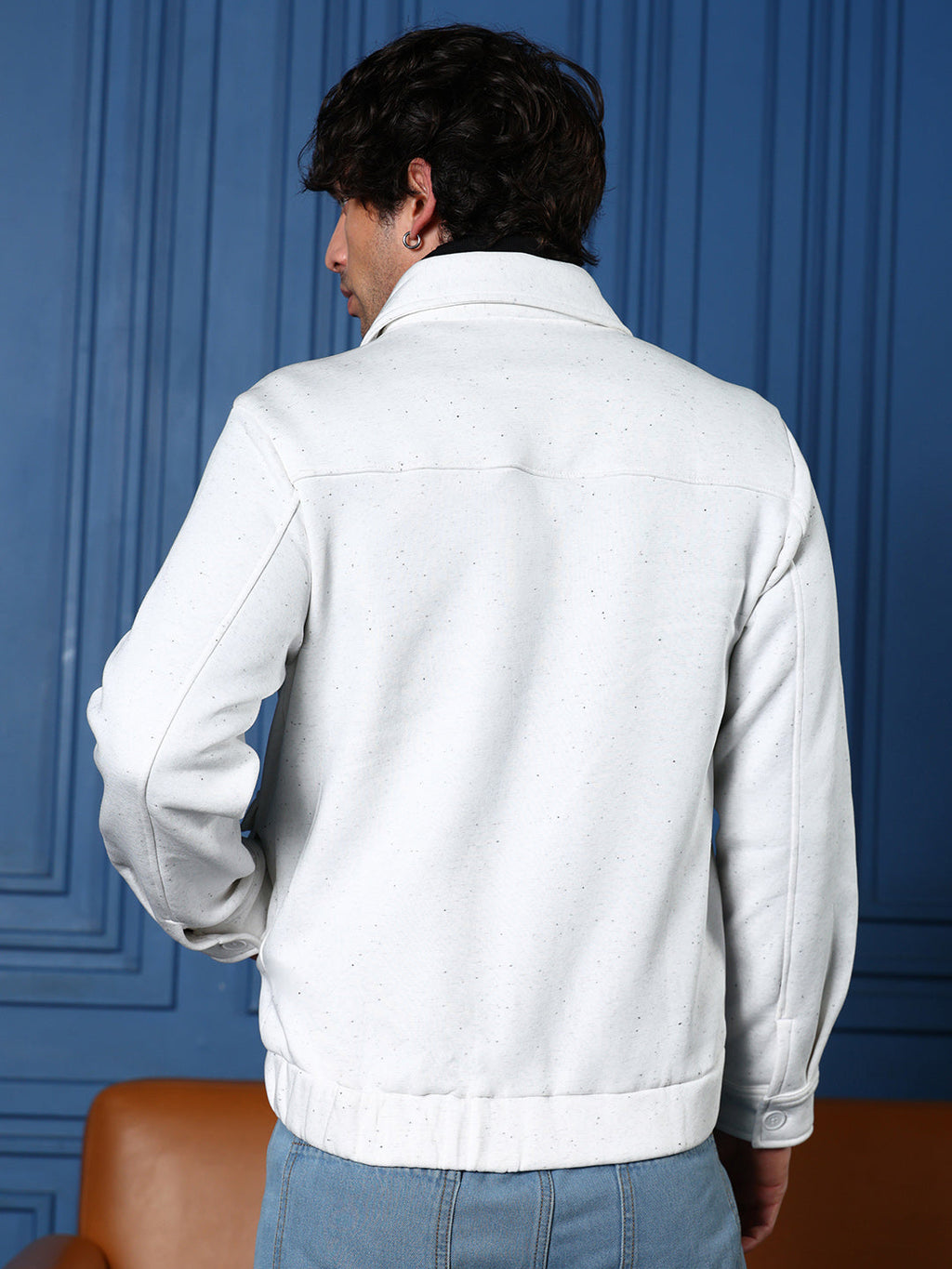 Zip-Front Knit Jacket