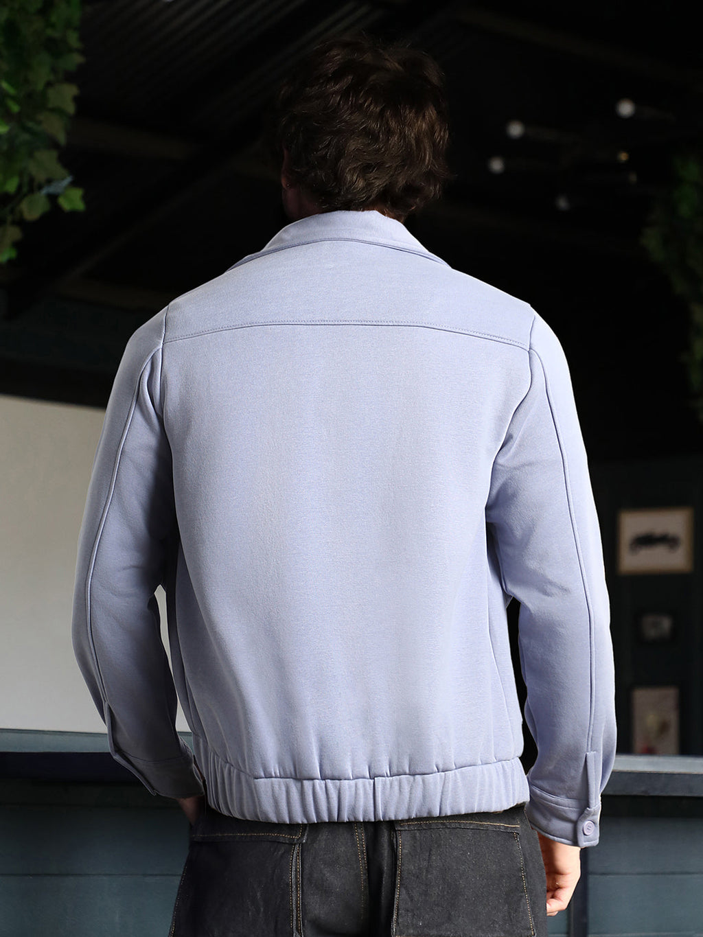 Zip-Front Knit Jacket