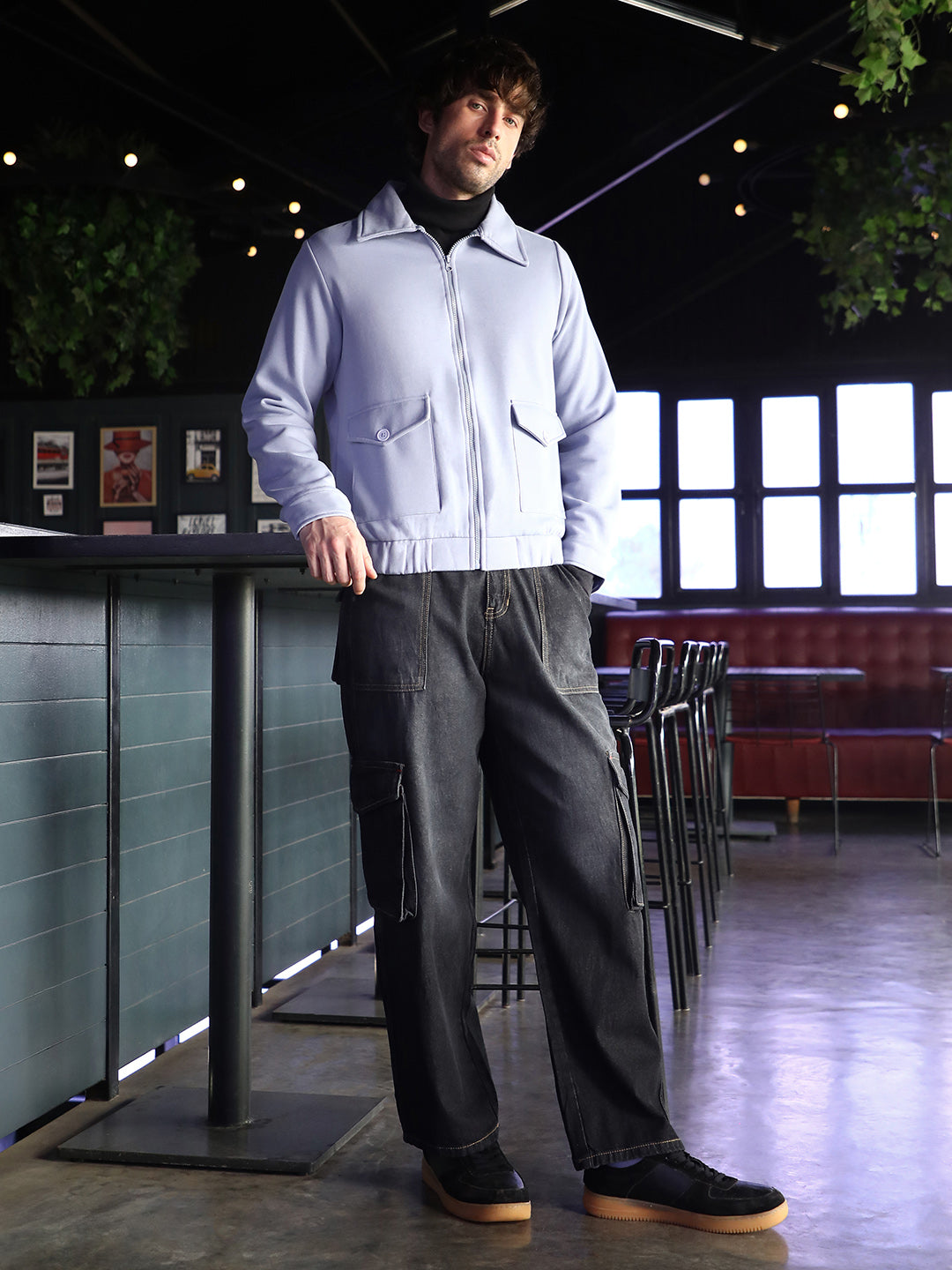 Zip-Front Knit Jacket