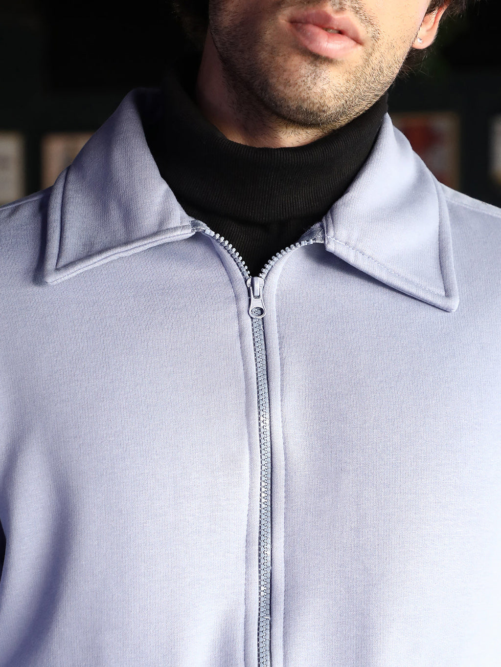 Zip-Front Knit Jacket