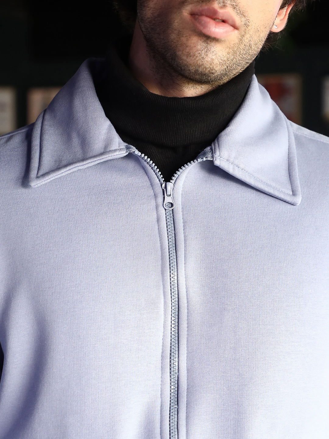 Zip-Front Knit Jacket