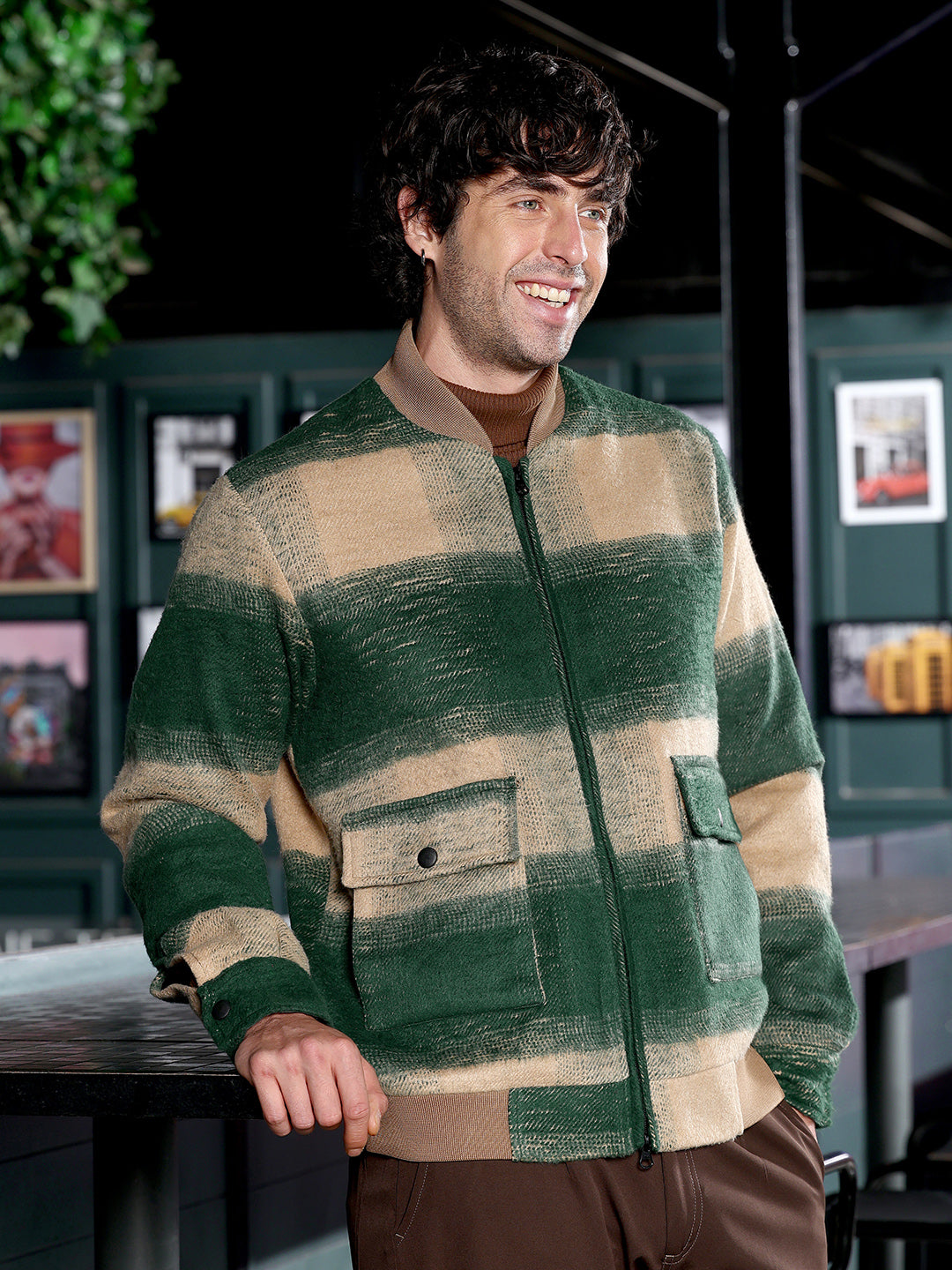 Zip-Front Buffalo Bomber Jacket