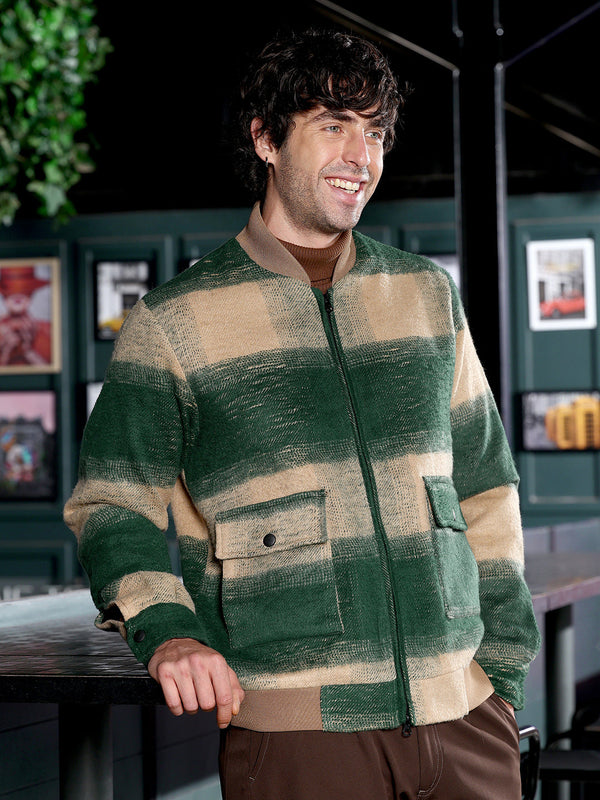 Zip-Front Buffalo Bomber Jacket