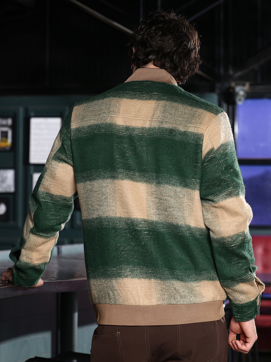 Zip-Front Buffalo Bomber Jacket