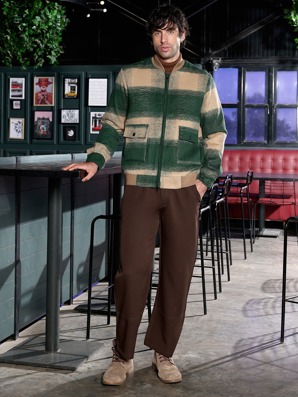 Zip-Front Buffalo Bomber Jacket