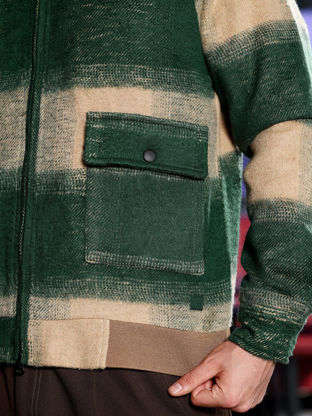 Zip-Front Buffalo Bomber Jacket